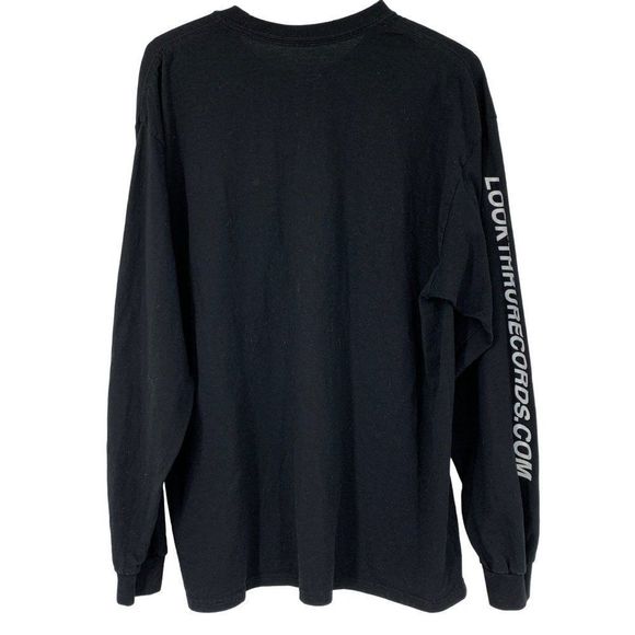 Mens Gildon TShirt Long Sleeve Graphic Look Thru Records XL Black EUC 3388 - Picture 5 of 6